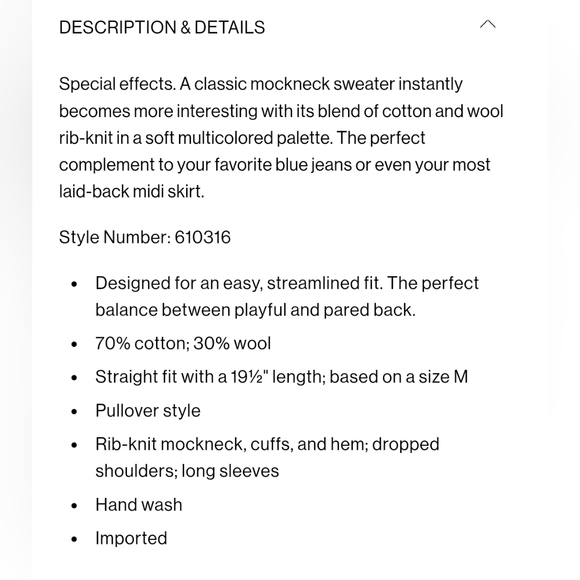 CLUB MONACO space dyed mockneck sweater size large - Picture 4 of 9